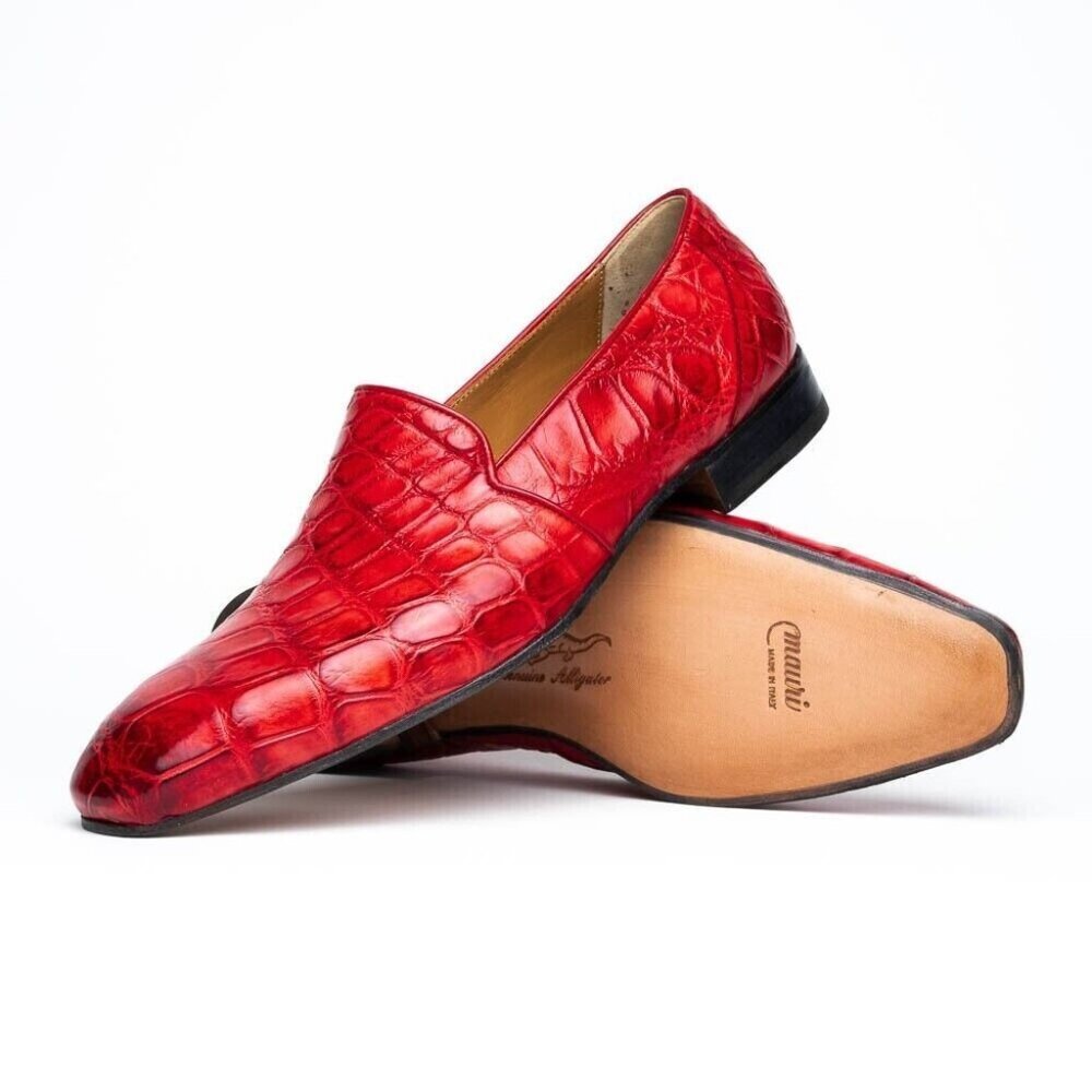 Mauri 4440 Alligator Loafers Red (Special Order)